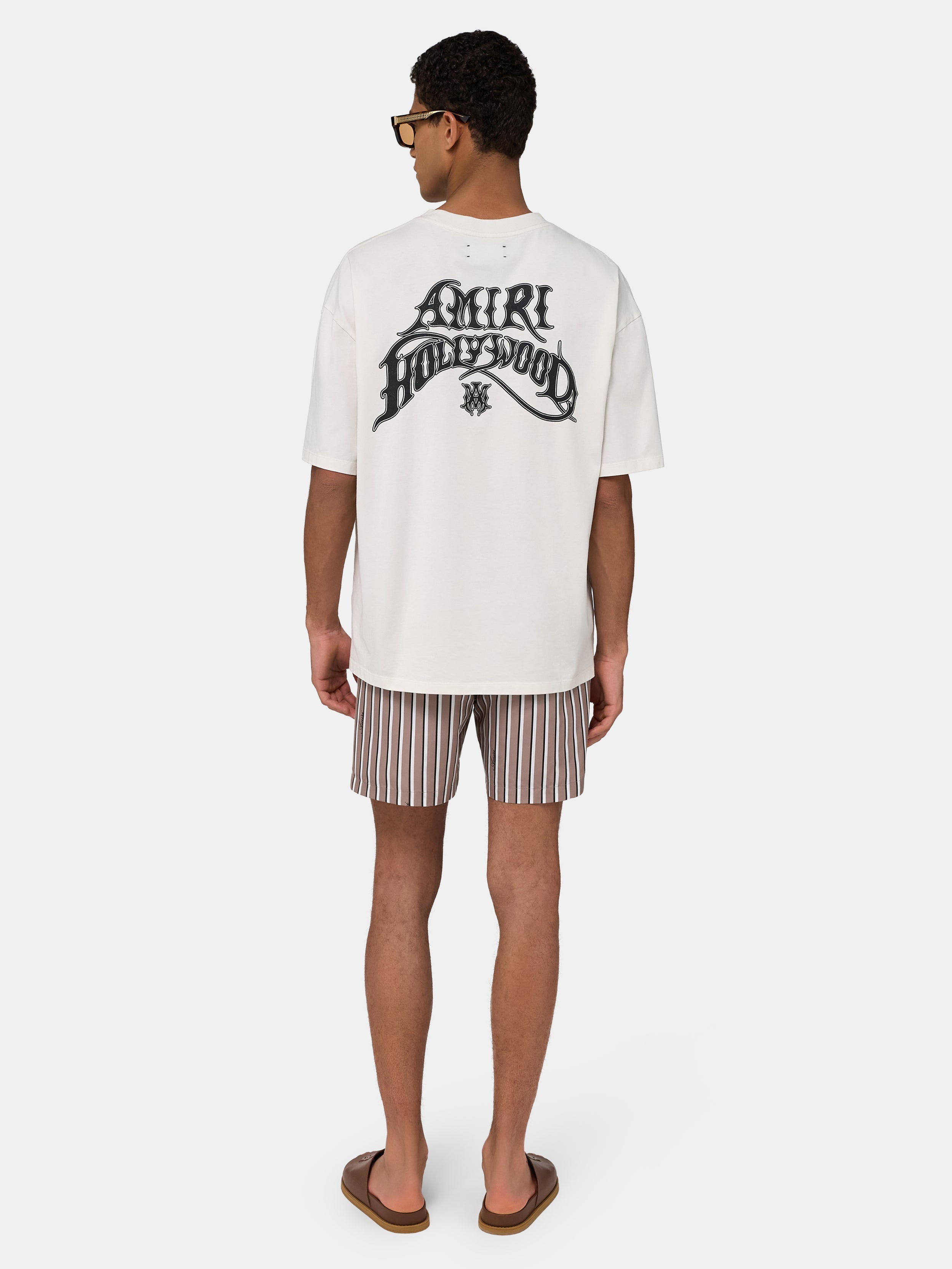 STRIPED SWIM TRUNK - Mocha