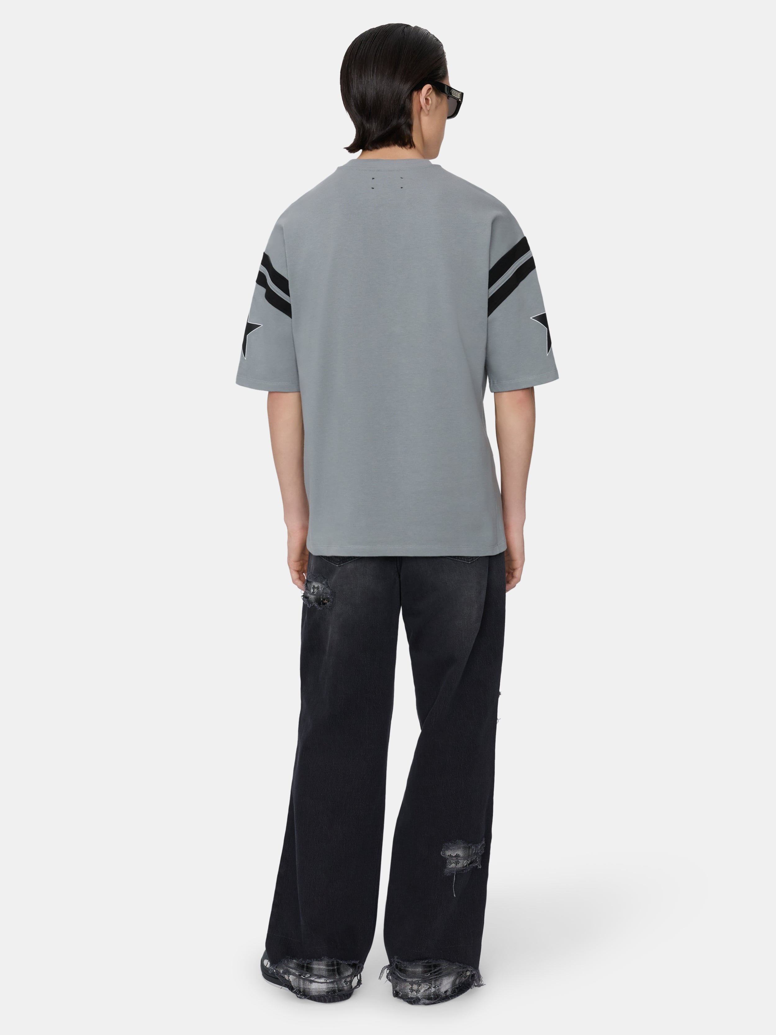 SKATE TEE AMIRI SPORT OVERSIZED TEE - STONE