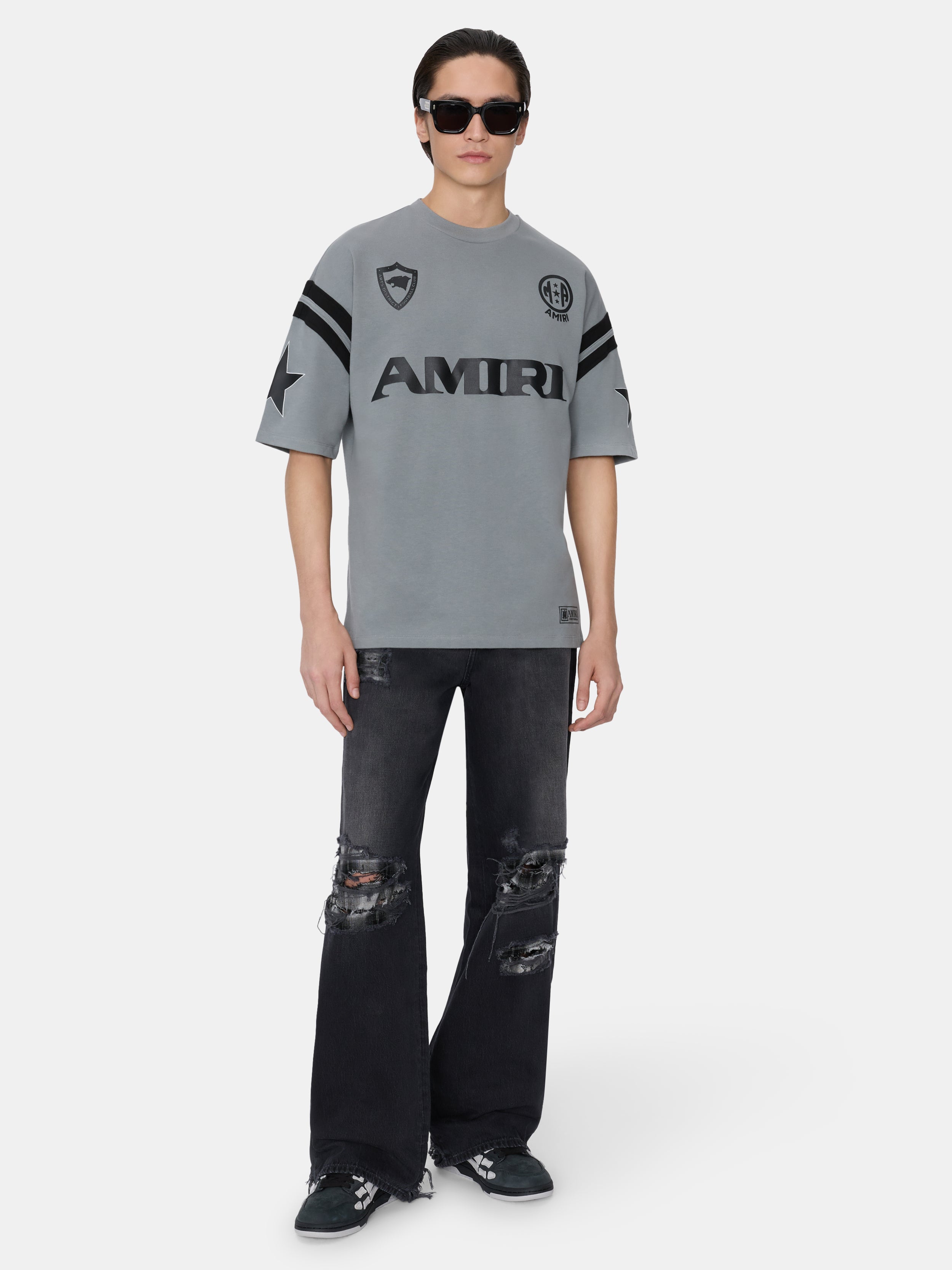 SKATE TEE AMIRI SPORT OVERSIZED TEE - STONE