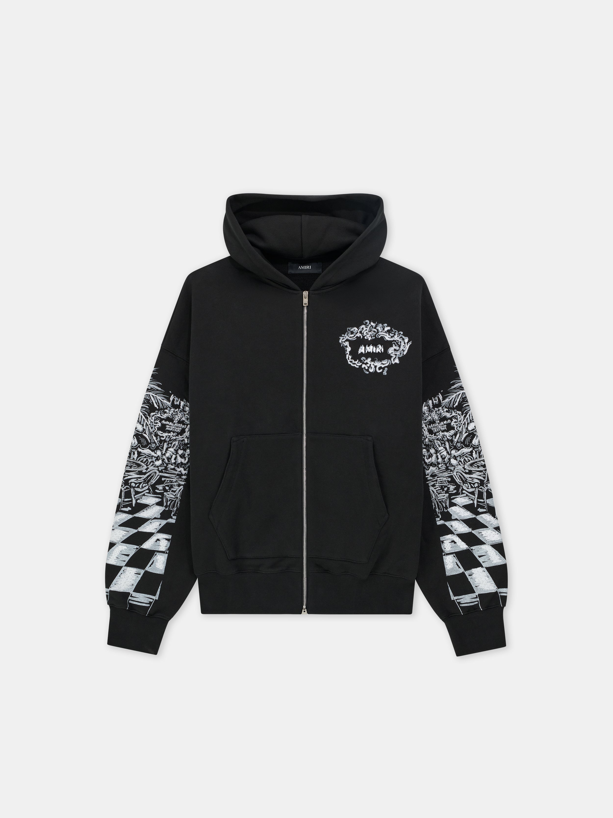 CHATEAU SKETCH ZIP HOODIE - Black
