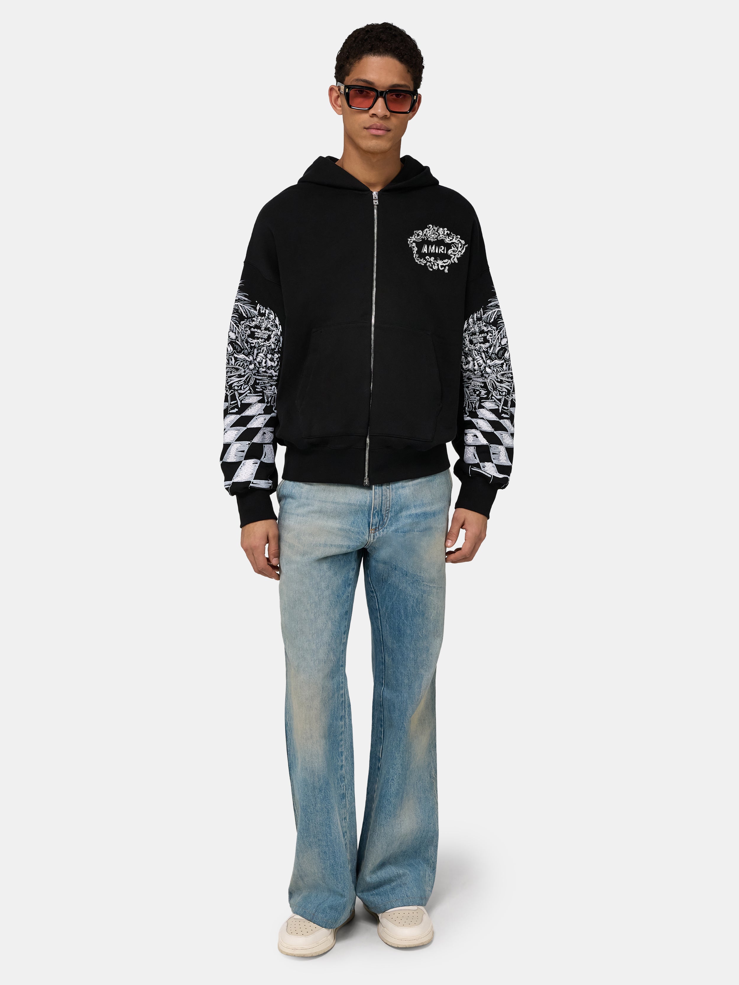CHATEAU SKETCH ZIP HOODIE - Black