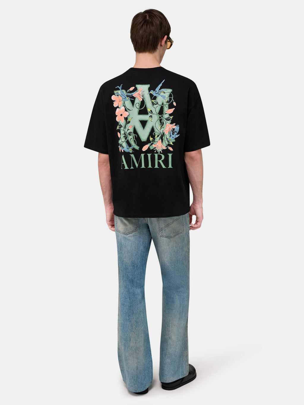 MA FLORAL OVERSIZED TEE - Black